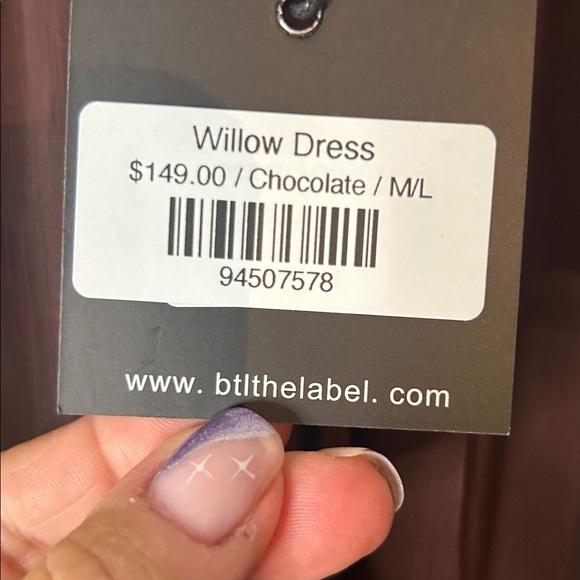 NWT Brown Sheer Maxi Dress with Flowy Sleeves size M/L - Picture 16 of 16